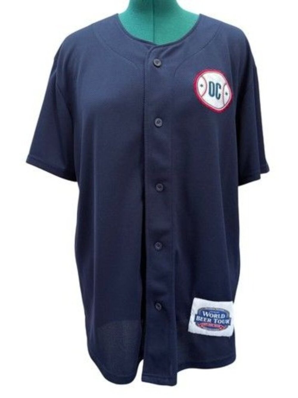 Old Chicago World Beer Tour Jersey Navy Blue Mesh Men's Size XL Unisex - Picture 11 of 14